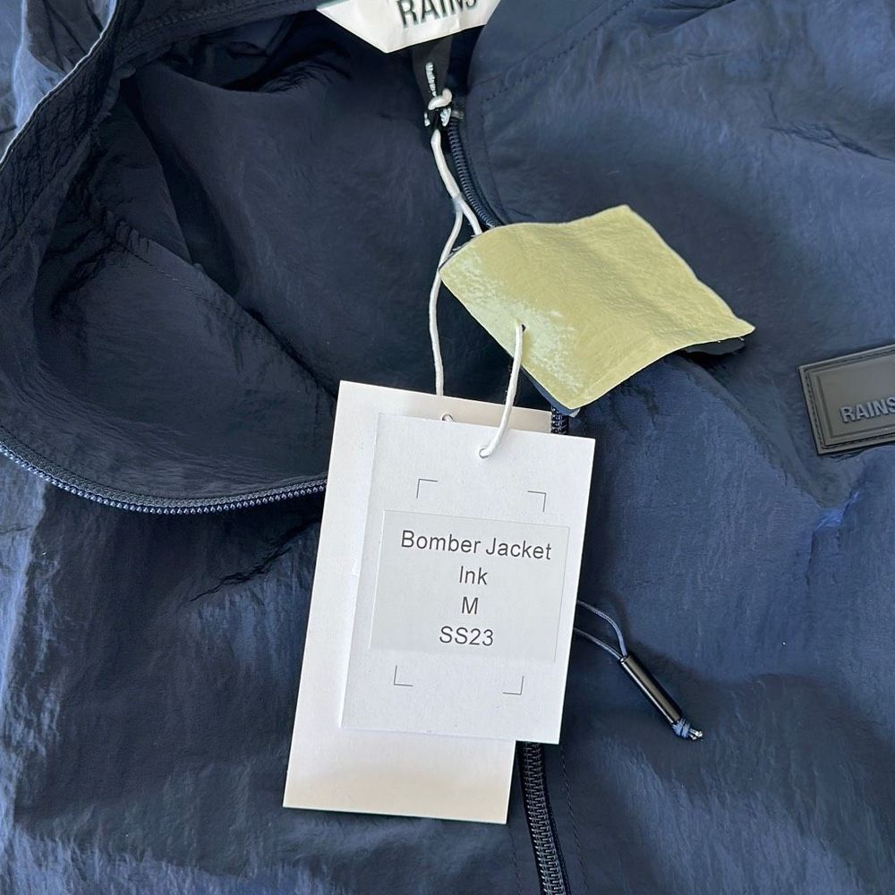 Rains Lightweight Bomber Jacket in Ink Size M - Picture 5 of 6